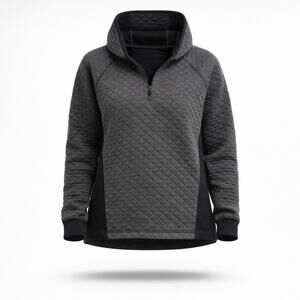 Smartwool Diamond Peak Quilted Hoodie Half Zip Athleisure Outdoor Merino Blend L